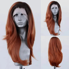 AIMEYA Silver Grey Lace Wig Heat Resistant Synthetic Lace Front Wig Long Natural Wave Mix Blonde Lace Wigs Daily Use Cosplay