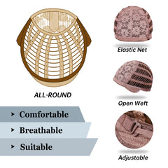 GEMMA Synthetic Hairline Lace Wig Dark Brown Highlight Long Natural Wavy Wigs Women Cosplay Daily Hair Wig Heat Resistant Fibre