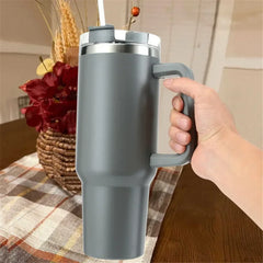 40 oz Tumbler with Handle Lid Straw 40oz Stainless Steel Water Bottle Vacuum Thermos Cup Travel Thermal Coffee Mug for stanleys