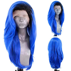 AIMEYA Silver Grey Lace Wig Heat Resistant Synthetic Lace Front Wig Long Natural Wave Mix Blonde Lace Wigs Daily Use Cosplay