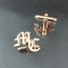 Hebrew Cufflinks Personalized Name Initial Monogram Cufflinks Custom Any Language Cufflinks Men Wedding Gift Jewelry