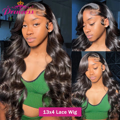 Princess Hair 13x6 Body Wave Lace Front Wigs Pre Plucked HD Transparent Frontal Wigs Human Hair Lace Front Wigs for Women