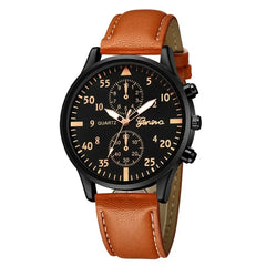 Men Casual Clock Watch set