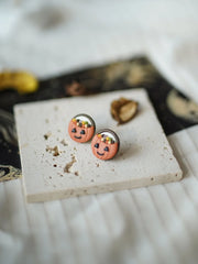 Trendy Fashion Delicate Unique Multi Colors Shapes Halloween Ghost Flower Polymer Clay Earrings Holiday Women's Accessories Gift