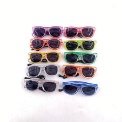 1Pcs Light Up LED Glasses with Dark Lens Neon EL Wire Glow Glasses Glow in The Dark Glow Favors Supplies for Kids Adults
