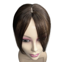 Body Wavy Brazilian Human Hair Toppers 25cm Clip In Hairpieces Extensions Increase Hair Volume for Women Mild Light Brown Remy