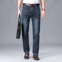 Men's Elastic Cotton Jeans