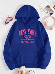 New York Queens The City That Never Sleeps Hoody Men Women Fashion Hip Hop Clothing Cute O-Neck Hoodies Street Loose Sweatshirt