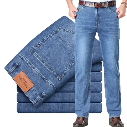 Men's Elastic Cotton Jeans