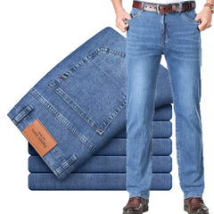 Men's Elastic Cotton Jeans