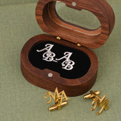 Customized First Letter Cufflinks, Groomsmen Gifts, Groom's Wedding Cufflinks, Wedding Gifts, Men's Cufflinks Gifts