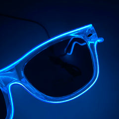 1Pcs Light Up LED Glasses with Dark Lens Neon EL Wire Glow Glasses Glow in The Dark Glow Favors Supplies for Kids Adults