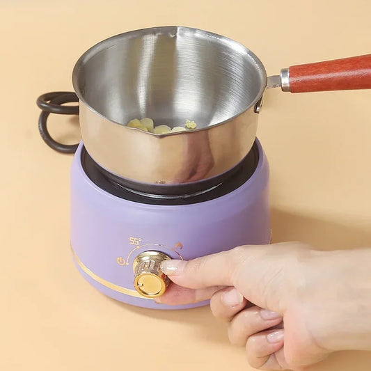 2025 New DIY Tool Wax Bottle Sugar Butter Melting Pot Heating Furnace Insulation Hot Milk Stainless Steel Mini Melting Wax Pot