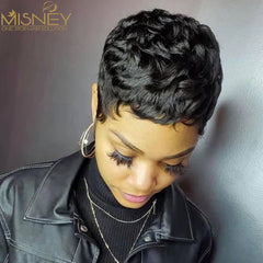 Brazilian Remy Hair Pixie Cut Wig