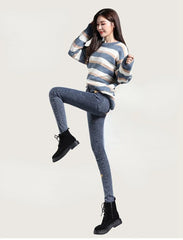 Jeans for Women mom Jeans blue gray black Woman High Elastic Jeans female washed denim skinny pencil pants streetwear women