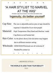 MSIWIGS Women's Short Pix Cut Blonde Straight Wig Natural Synthetic For White Lady Daily Wear High Tempreture Fiber