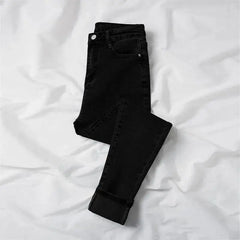 Jeans for Women mom Jeans blue gray black Woman High Elastic Jeans female washed denim skinny pencil pants streetwear women