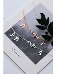 La Monada Fine Silver 925 Jewelry Bracelet Female Woman Musical Note Chain Minimalist Bracelets For Women Silver 925 Sterling