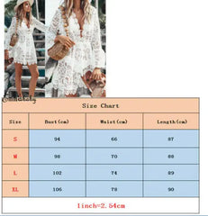 Sexy V-neck Lace Beach Cover Up
