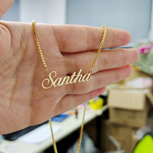 Popular jewelry Custom Necklaces Personalized Name Necklaces Jewelry with Box Chain Letter Choker Necklaces with Name for Women