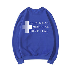 Grey + Sloan Memorial Hospital Unisex Sweatshirts Grey's Anatomy TV Show Hoodies Streetwear Women Top Casual Pullovers Hoodie