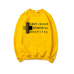 Grey + Sloan Memorial Hospital Unisex Sweatshirts Grey's Anatomy TV Show Hoodies Streetwear Women Top Casual Pullovers Hoodie