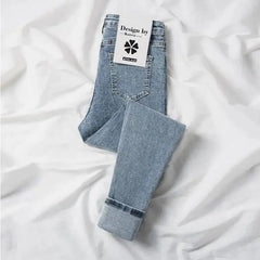 Jeans for Women mom Jeans blue gray black Woman High Elastic Jeans female washed denim skinny pencil pants streetwear women