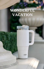 Taishuo Giant Vacuum Cup Cup with Straw Large Capacity Office Cup 2025 New Arrival Vacuum Cup Large Ice Cup