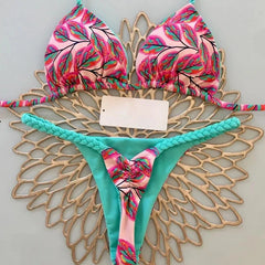 Women's Bikini Split Print Swimwear