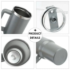 40 oz Tumbler with Handle Lid Straw 40oz Stainless Steel Water Bottle Vacuum Thermos Cup Travel Thermal Coffee Mug for stanleys