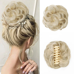 Messy Hair Bun Hair Scrunchies Extension Curly Wavy Messy Synthetic Chignon Fake Updo Hairpieces For Women Girls