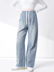 Maternity New Jeans Spring and Summer No Toddler Maternity Pants Straight Wide-Leg Pants Large Size Casual Pants Women's Jeans