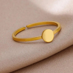 Stainless Steel Rings for Women Aesthetic Heart Gold Color Wedding Ring Vintage Waterproof Wedding Jewelry Prom Accessories Gift