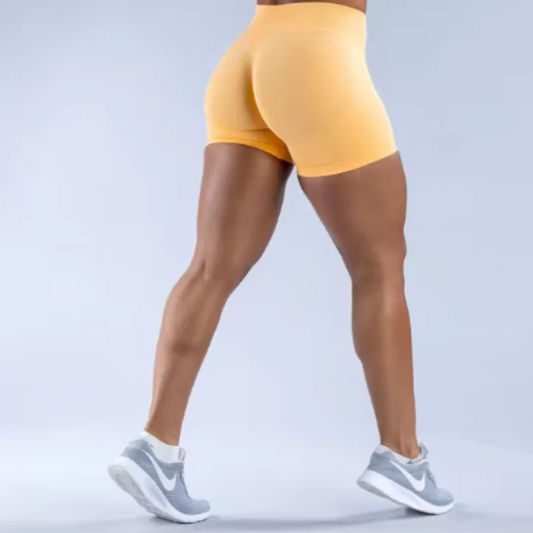 One piece of three waisted  yoga shorts