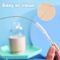 Straw Cleaner Brush ,6Pcs Reusable Extra Long Straw Cleaner for 40/30/20 oz Stanley Mug, 10mm Wide Drinking Straw Cleaning Brush