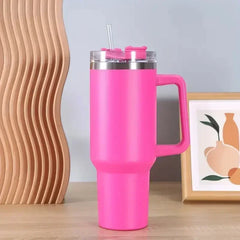 Coffee Mugs Stainless Steel Thermal And Cold-insulating With Straw Portable Large-capacity Water Cup Suitable For stanley cup