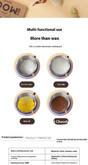 2025 New DIY Tool Wax Bottle Sugar Butter Melting Pot Heating Furnace Insulation Hot Milk Stainless Steel Mini Melting Wax Pot