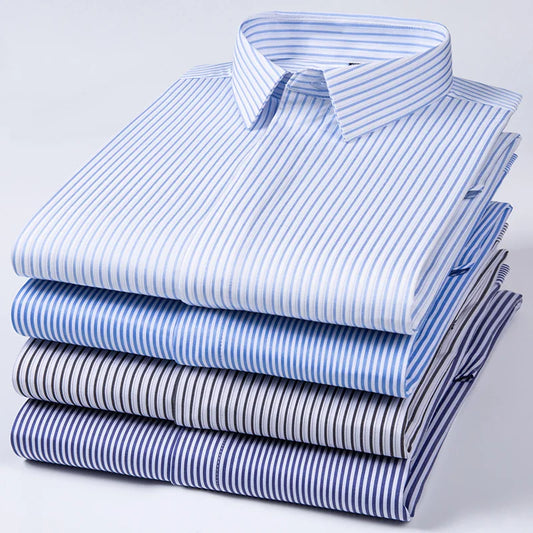 Anti-Wrinkle  Long Sleeves   Shirts
