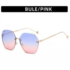 Ladies  Polygonal Metal Sunglasses