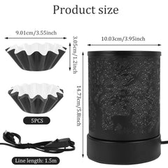 Wax Melter Metal Wax Warmer Night Lamp Electric Wax Burner with Colorful LED Light Plug-in Aromatherapy Candle Burner Decorative