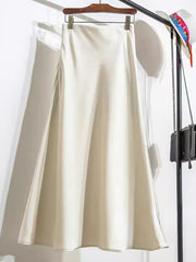 Acetic Satin Fishtail Skirt