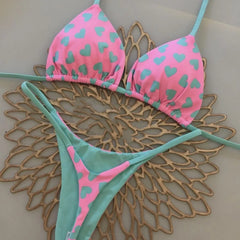 Women's Bikini Split Print Swimwear