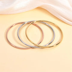 5pcs/set Stainless Steel Bracelet Bangles For Women 18K Gold Plated Waterproof No Tarnish Women's Minimalist Bracelets Bangle