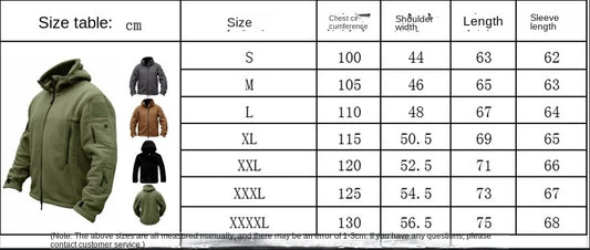 Men's outdoor warm fleece jacket