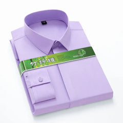 Anti-Wrinkle  Long Sleeves   Shirts