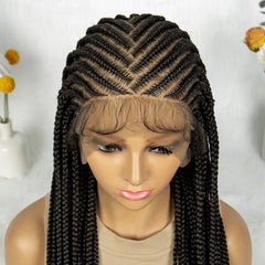 Synthetic HD Lace Front Box Braided Wigs Cornrow Knotless Box Braided Wig with Baby Hair Crochet Hair for Black Women