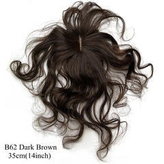 Body Wavy Brazilian Human Hair Toppers 25cm Clip In Hairpieces Extensions Increase Hair Volume for Women Mild Light Brown Remy