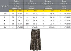 Women Vintage Chic Leopard Skirt