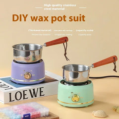 2025 New DIY Tool Wax Bottle Sugar Butter Melting Pot Heating Furnace Insulation Hot Milk Stainless Steel Mini Melting Wax Pot