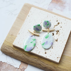 Trendy Fashion Rose Floral Dangle Pendant Enamel With Metal Parts Handmade Polymer Clay Earrings Sets Women's Accessories Gifts
